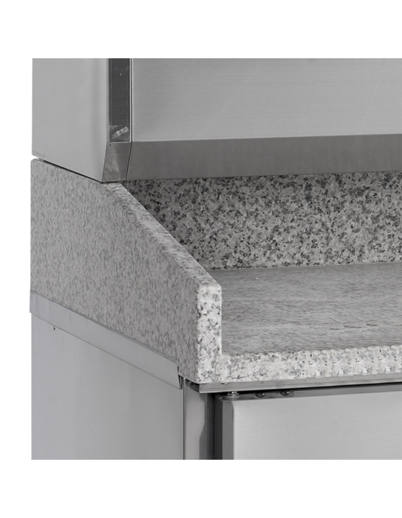 Pizzabänk med kylränna 2 dörrar Tefcold PT1200 + VK38-150