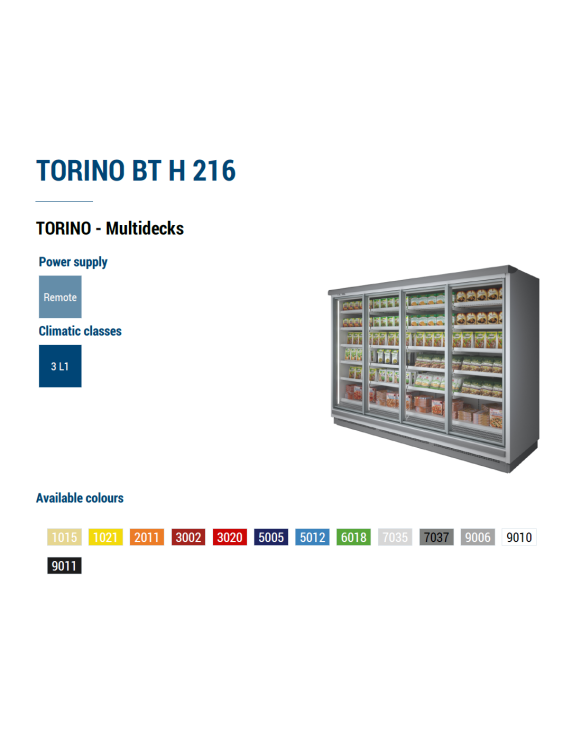 Frysdisk Torino BT H-216 Centralkyla