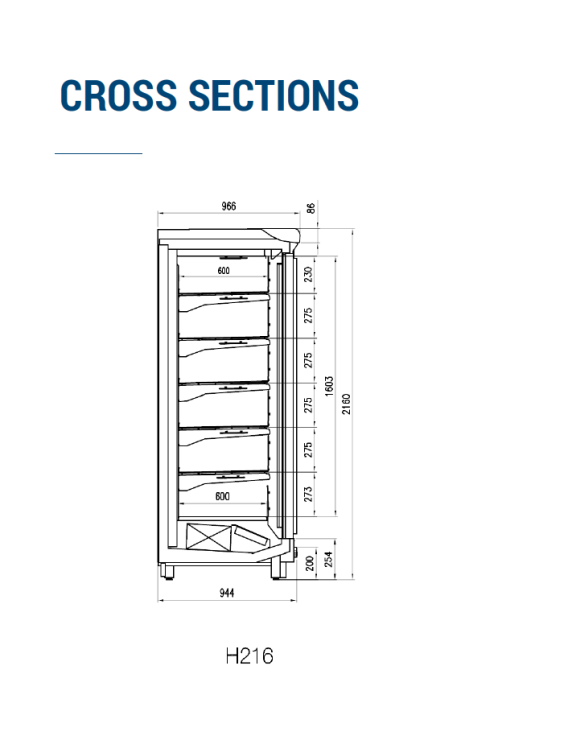 Frysdisk Torino BT H-216 Centralkyla