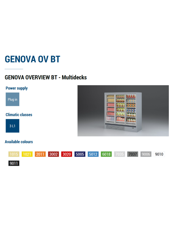 Kyldisk Genova OV-BT Plugg-in- Glasdörrar