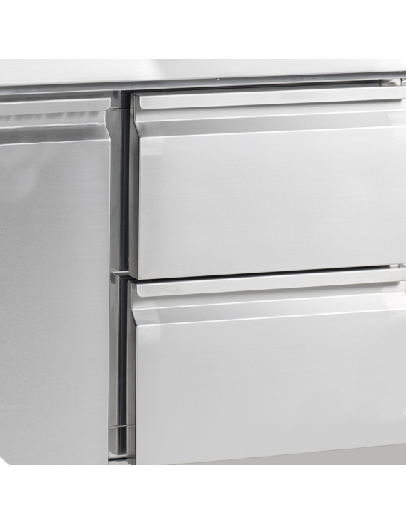 Pizzabänk inkl kylränna Tefcold PT1365 + VK33-140