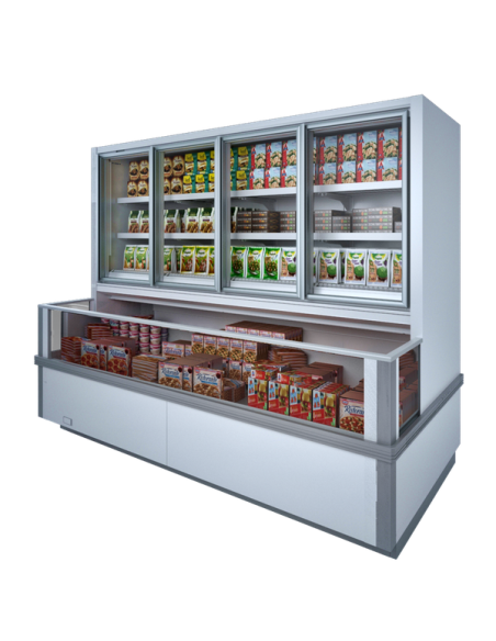 Väggfrys med frysbox MILANO- centralkyla