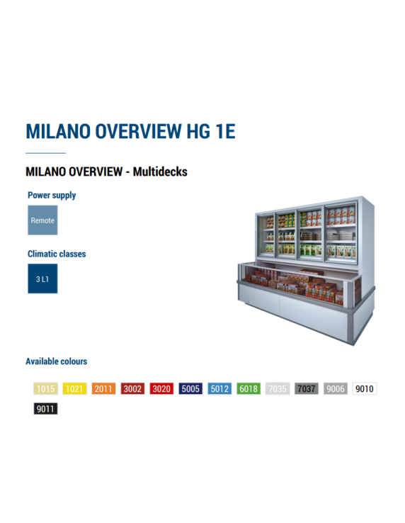 Väggfrys med frysbox MILANO- centralkyla