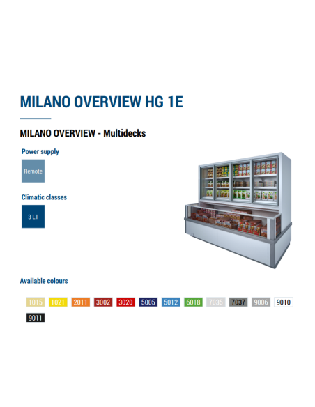 Väggfrys med frysbox MILANO- centralkyla