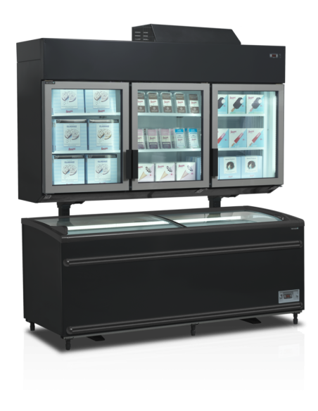 Supermarket väggfrys med frysbox MTF185B VS - SFI185B-CF VS