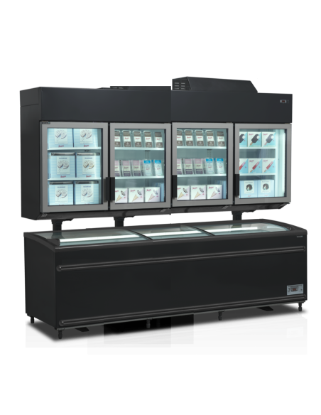 Supermarket väggfrys med frysbox- MTF250B VS - SFI250B-CF VS