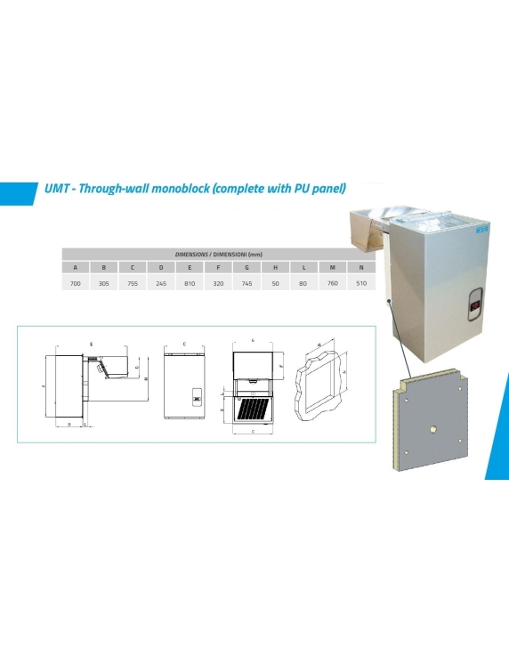 Frysaggregat UMT G/08U2 - Klarar upp till: 13,8 m³