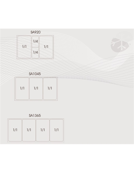 Salladskyl 3 dörrar Tefcold SA1365