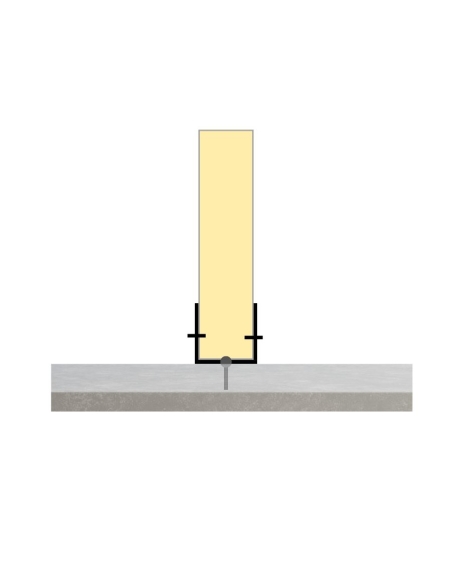 Startbeslag U-form 100 x 2500 mm