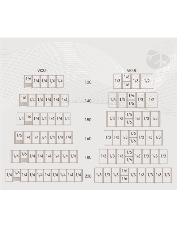 Kylränna GN 1/4 Tefcold - VK33-120 S/S LID