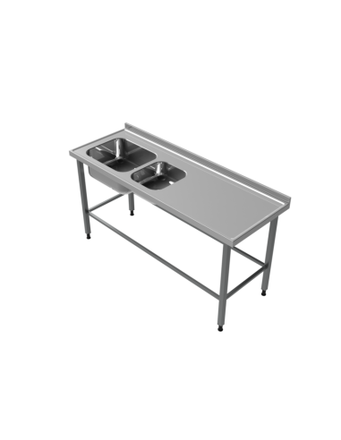 Rostfri diskbänk (1000x650xH900mm)