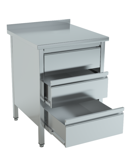 Arbetsbänk med tre lådor