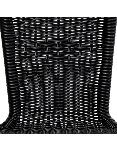 Alu-Bistro karmstol, svart