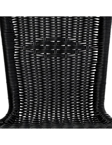 Alu-Bistro karmstol, svart