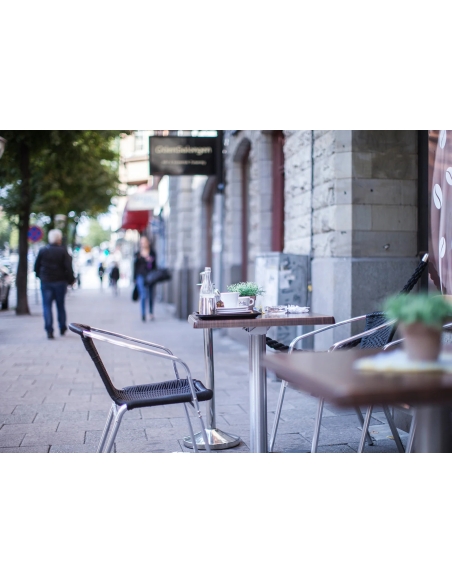 Alu-Bistro karmstol, svart