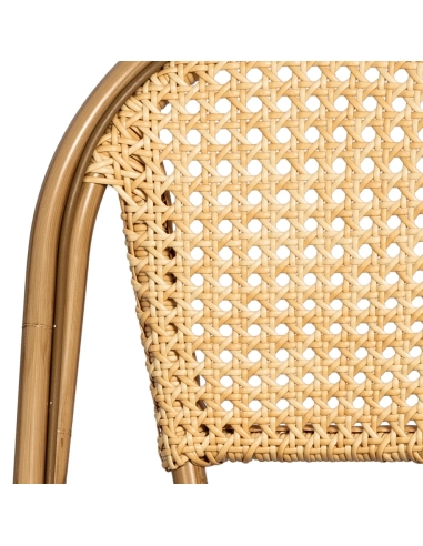 Calais stol, creamefärgad fiberrotting