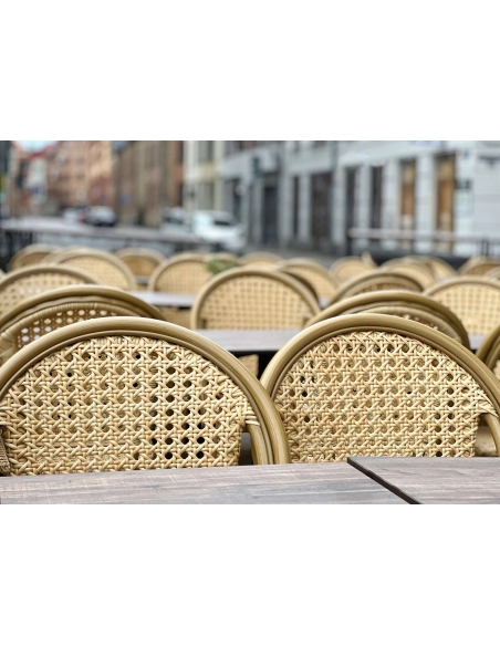 Calais stol, creamefärgad fiberrotting