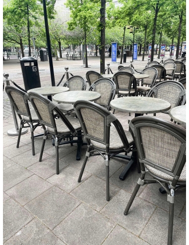 Paris stol, khaki melerat texteline