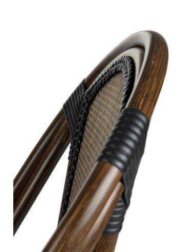 Paris stol, svart/brun texteline