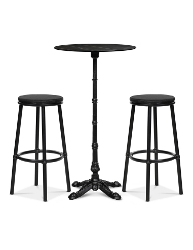 Bordsskiva Sten Ø 60cm, Svart