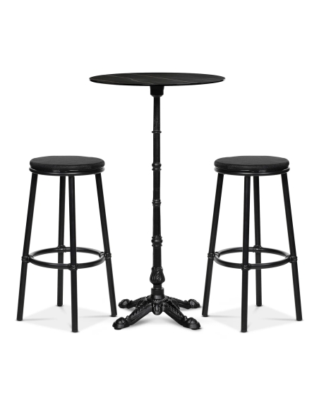 Bordsskiva Sten Ø 60cm, Svart