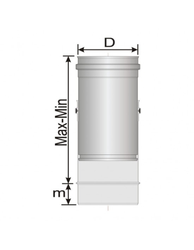 KLUB47- Justerbart rör 270 mm - 470 mm