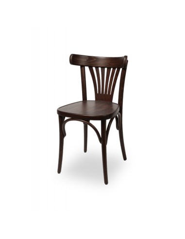 Restaurangstol i trä- mörk valnöt