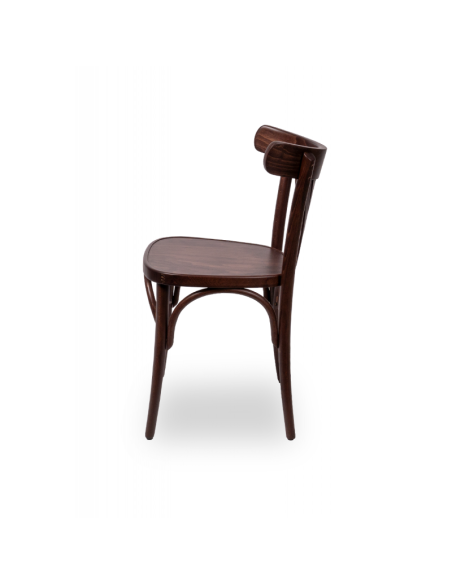 Restaurangstol i trä- mörk valnöt