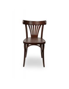 Restaurangstol i trä- mörk valnöt