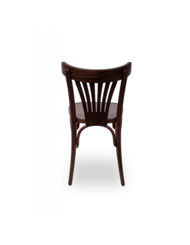 Restaurangstol i trä- mörk valnöt