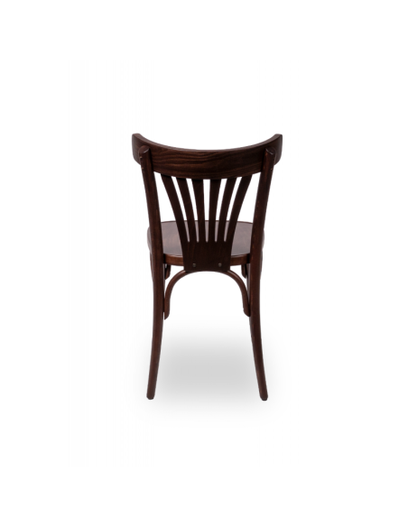 Restaurangstol i trä- mörk valnöt