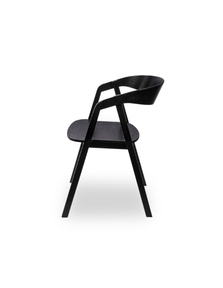 Restaurangstol i trä - svart