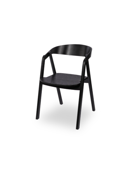 Restaurangstol i trä - svart