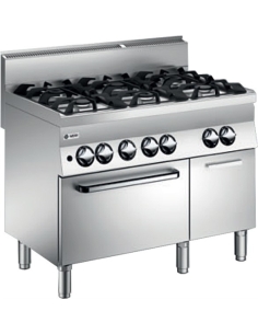 Wery CFG 611 - Gasspis med Ugn 6 öppna brännare 3x3,5 kW, 3x6,0 kW GN 1/1 gasugn