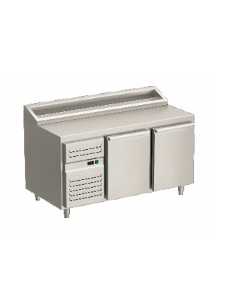 Pizzakylbänk 2 dörrar 450×600 mm Plåtar