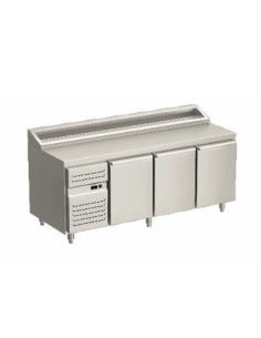 Pizzakylbänk 3 dörrar 450×600 mm Plåtar