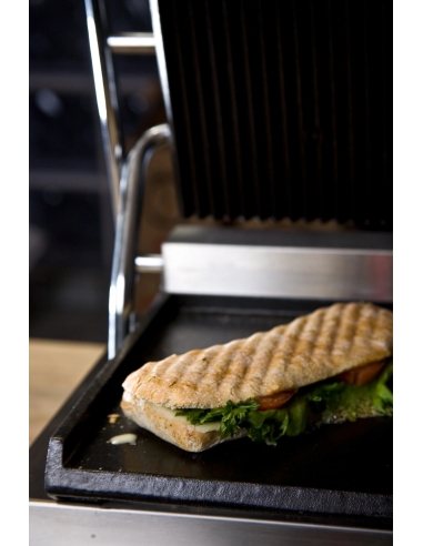Klämgrill Panini, räfflad