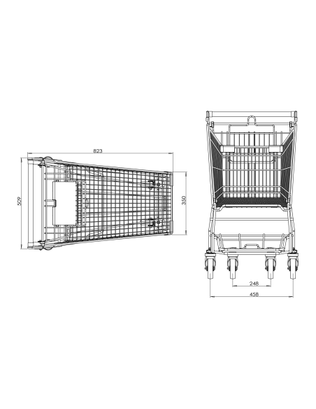 Kundvagn Shelf 80 liter/ 75 kg