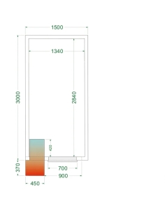 Komplett Kylrum 7.76m³- 1500x3000x2200 mm