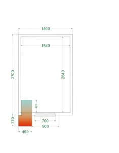 Komplett Kylrum 8.5m³- 1800x2700x2200mm