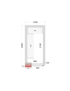 Komplett frysrum 4.06m³- 1200x2400x2200 mm