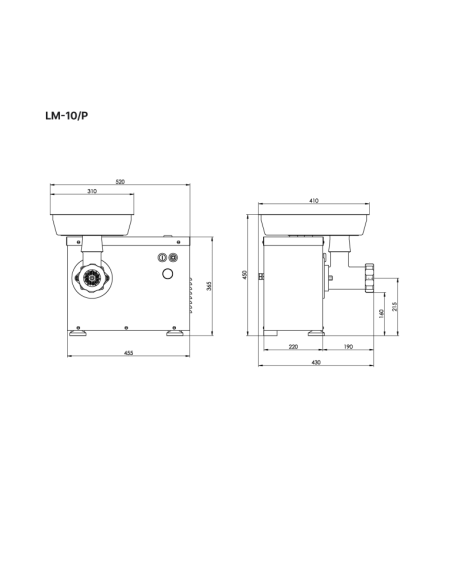 LM-10P Entreprise Single cut - 200 Kg - 2.0 hp - 400V
