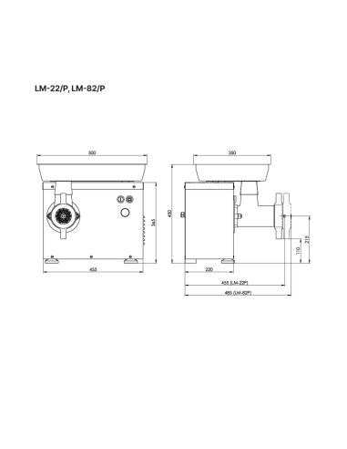 LM-22P Entreprise Single cut - 300 Kg - 2.0 hp - 400V