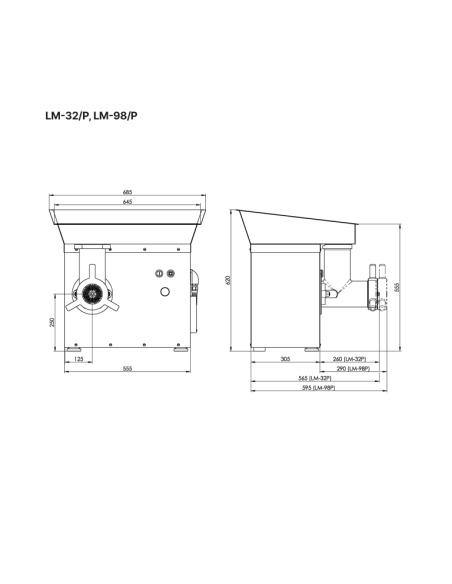 LM-32P Entreprise Single cut - 800 Kg - 4.0 hp - 400V