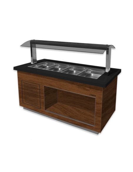 Saladsbar PREMIUM LINE - 4 GN 1/1- Bredd 1700mm