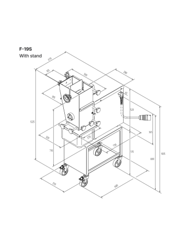 Professionell köttskivare F-19S - Kapacitet: 500–1500 kg/h