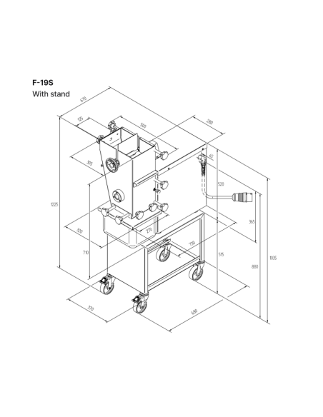Professionell köttskivare F-19S - Kapacitet: 500–1500 kg/h