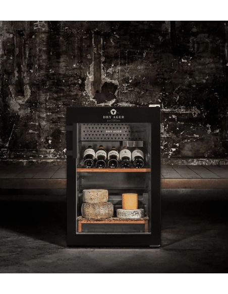 DRY AGER DX 500 Premium S Black / Stainless Steel (svart utförande med rostfri dörr, låsbar)