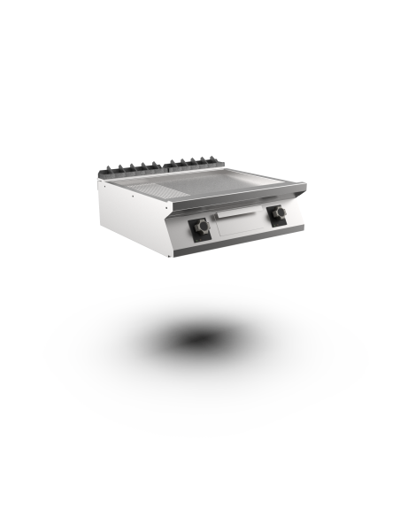 Mareno - Satin-kromstekhäll - 2 zoner, slät stekyta - 800 × 750 × 250 mm