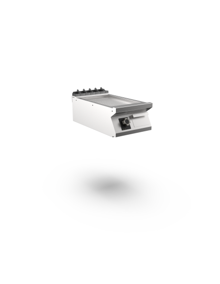 Mareno - Satin-kromstekhäll räfflad - 1 zon, räfflad stekyta - 400 × 750 × 250 mm